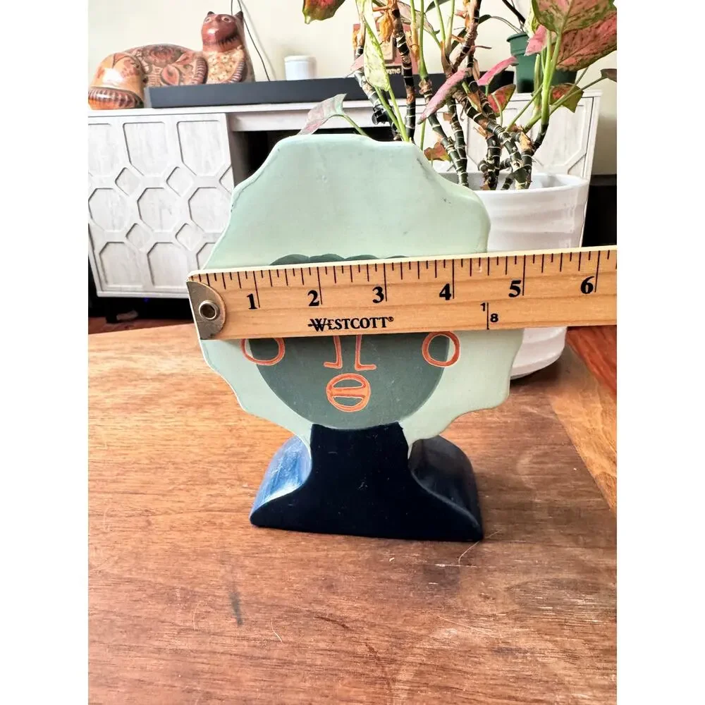 Blue Terracota Face Vase Opal House